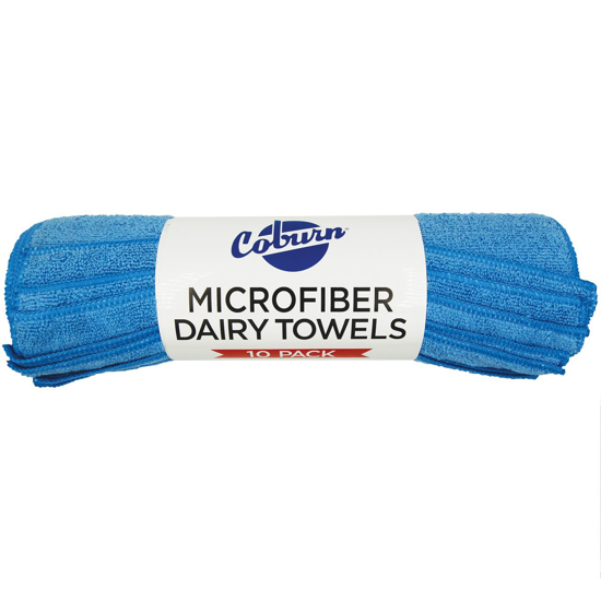Picture of Blue Microfiber Dairy Towels--pk/10
