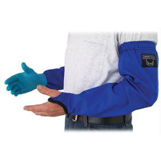 Picture of Udder Tech Blue Waterproof Milking Sleeve with Thumb Hole